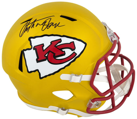 Christian Okoye Signed Chiefs FLASH Riddell F/S Rep Helmet w/Pro Bowl - (SS COA)