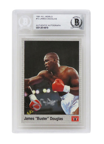 James Buster Douglas Autographed 1991 All World Boxing Card #13 - Beckett