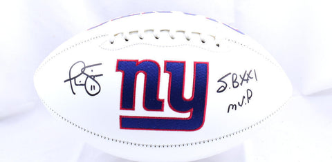 Phil Simms Autographed New York Giants Logo Football w/ SB MVP- Beckett W Holo