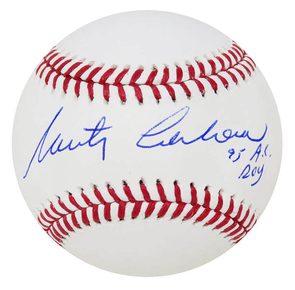 Marty Cordova Signed Rawlings Official MLB Baseball w/95 AL ROY - (SCHWARTZ COA)