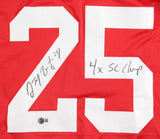 Darren McCarty Signed Detroit Red Wings Jersey Inscribed "4x SC Champ" (Beckett)