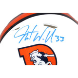 Javonte Williams Signed Denver Broncos 23 Alternate Mini Helmet Beckett 40948