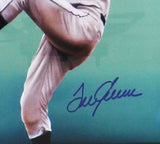 Tom Seaver Signed New York Mets Framed 11x14 Pitching MLB Artwork w/ Artist Sig