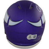 Justin Jefferson Autographed Minnesota Vikings Mini Helmet Beckett Witness 56174