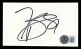Raiders Tim Brown Authentic Signed 3x5 Index Card Autographed BAS #BT03528