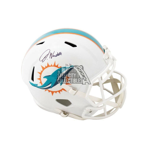 Jaylen Waddle Autographed Dolphins Speed Replica Full-Size Helmet - Fanatics