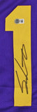 Sam Leavitt Signed LSU Tigers Purple Jersey (Beckett) 2026 #1 Quarterback