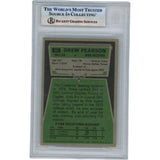 Drew Pearson Autographed 1975 Topps #65 HOF Slabbed Trading Card Beckett 50612