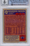 Warren Moon Autographed 1985 Topps #251 (Grade 10) Slabbed BAS 39886