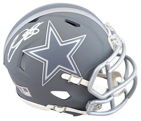 Cowboys CeeDee Lamb Authentic Signed Alternate Slate Mini Helmet Fanatics