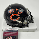 Autographed/Signed Brian Urlacher HOF 18 Chicago Bears Mini Helmet JSA COA
