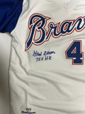 HANK AARON Signed Official 1974 Mitchell & Ness Jersey w/ "755 HR" AUTO - JSA