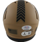 Travis Kelce Jason Kelce Autographed NFL Mini Helmet 23 Salute BAS/PSA 49065