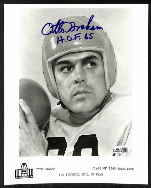 Otto Graham Official Pro Football HOF Auto/Signed 8x10 Photo JSA BA201939