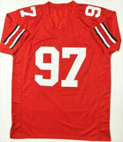 Nick Bosa Signed Ohio State Buckeyes Jersey (Beckett) 2019 #2 Overall Draft Pick