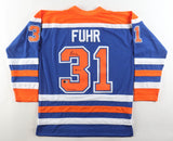 Grant Fuhr Signed Edmonton Oilers Mitchell & Ness Jersey (Beckett) 5xS.Cup Champ