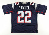 Asante Samuel Sr. Signed New England Jersey (JSA COA) Patriots 2xSuper Bowl D.B.