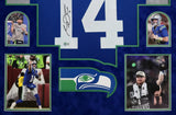 FRAMED IN SUEDE SEATTLE SEAHAWKS SAM DARNOLD AUTOGRAPHED SIGNED JERSEY BECKETT