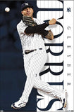 Gleyber Torres Signed New York Yankees 36" x 39" Framed Jersey (Beckett COA)