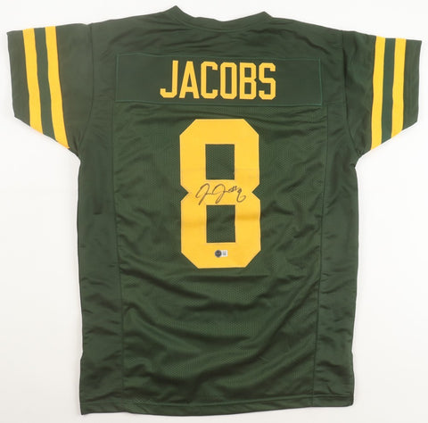 Josh Jacobs Signed Green Bay Packers Color Rush Jersey (Beckett) Alabama R.B.