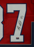 Rob Gronkowski Signed New England Patriots Framed Red NFL Jersey