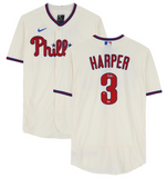 BRYCE HARPER Autographed Philadelphia Phillies Authentic Cream Jersey FANATICS