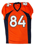 Shannon Sharpe Denver Signed Orange Pro-Cut Football Jersey BAS