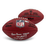 Jimmy Johnson Autographed NFL Duke Authentic Game Football HOW BOUT Beckett COA