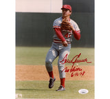 Tom Seaver Signed Cincinnati Red Unframed 8x10 Throwing MLB Photo -No Hitter