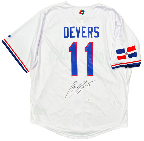 Rafael Devers Red Sox Signed Dominican World Baseball Classic Replica Jersey JSA