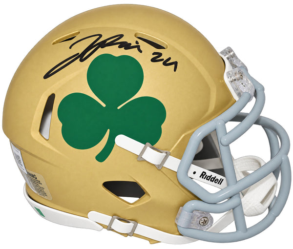 JADARIAN PRICE SIGNED NOTRE DAME IRISH SHAMROCK SPEED MINI HELMET BECKETT