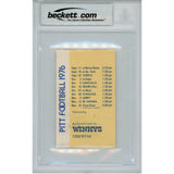 Tony Dorsett Autographed 1976 Winky's Pocket Schedule Slabbed Beckett 50617