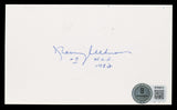 Red Wings Norm Ullman "H.O.F 1982" Authentic Signed 3x5 Index Card BAS #BT03673