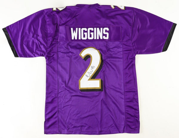 Nate Wiggins Signed Baltimore Ravens Jersey (JSA COA) 2024 1st Round Draft Pk DB