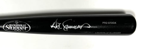 ST. LOUIS CARINALS TED SIMMONS Signed Louisville Slugger Black Bat AUTO - BAS