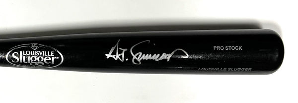 ST. LOUIS CARINALS TED SIMMONS Signed Louisville Slugger Black Bat AUTO - BAS