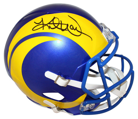 Kurt Warner Autographed/Signed Los Angeles Rams Spd F/S Helmet BAS 40405