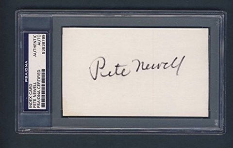 Pete Newell California Michigan State Signed Slabbed 3x5 Index PSA/DNA 83838769
