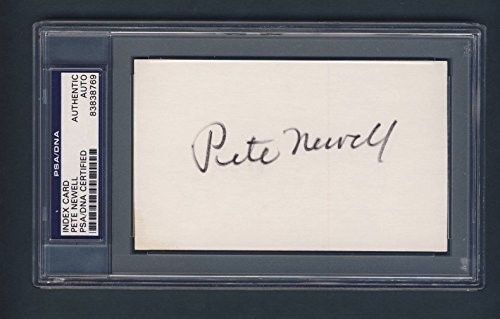 Pete Newell California Michigan State Signed Slabbed 3x5 Index PSA/DNA 83838769