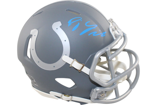 DJ Giddens Signed Indianapolis Colts Slate Mini Helmet Beckett Witness 51637