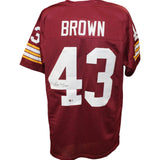 Larry Brown Autographed Pro Style XL Red Jersey 72 MVP Beckett Witness 54287