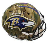 Terrell Suggs Signed Baltimore Ravens Speed Authentic Camo NFL Helmet