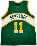 SEATTLE SUPERSONICS DETLEF SCHREMPF AUTOGRAPHED GREEN JERSEY MCS HOLO 202421