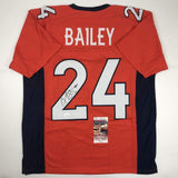 Autographed/Signed Champ Bailey Denver Orange Football Jersey JSA COA