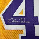 Autographed/Signed Glen Rice Los Angeles LA Yellow Jersey Beckett BAS COA