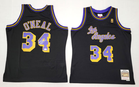 Shaquille O'Neal Signed LA Lakers 1996-97 Black Mitchell & Ness Jersey Beckett
