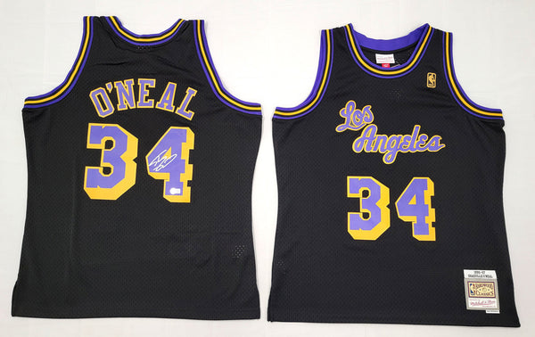 Shaquille O'Neal Signed LA Lakers 1996-97 Black Mitchell & Ness Jersey Beckett