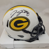 JOSH JACOBS SIGNED GREEN BAY PACKERS LUNAR ECLIPSE SPEED MINI HELMET BECKETT QR
