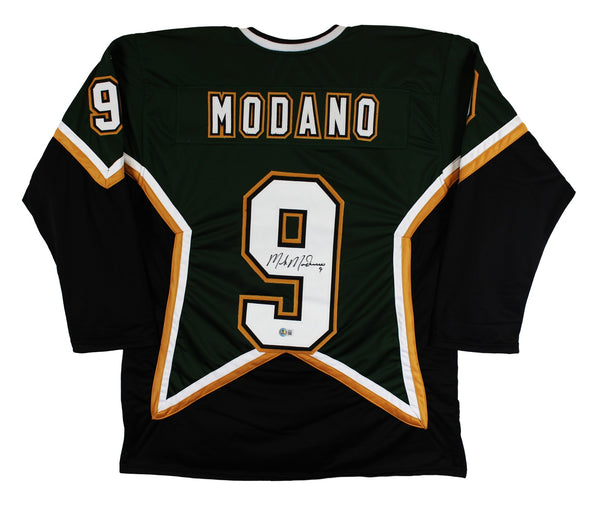 Mike Modano Authentic Signed Green Pro Style Jersey Autographed BAS Witnessed 2