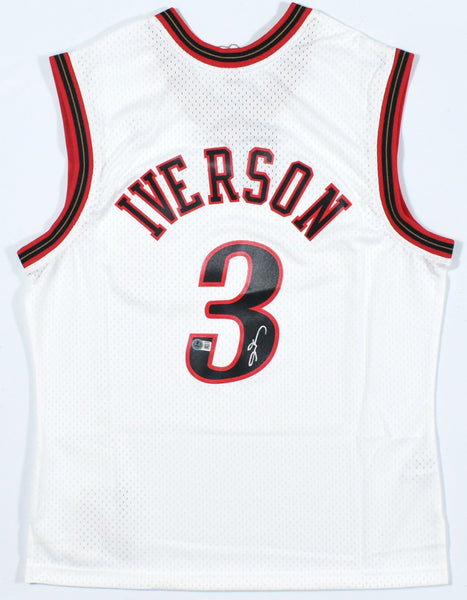 Allen Iverson Autographed 76ers Mitchell & Ness Jersey - Beckett W Hologram